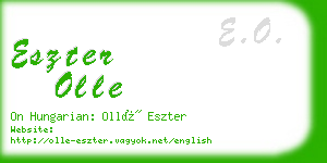 eszter olle business card